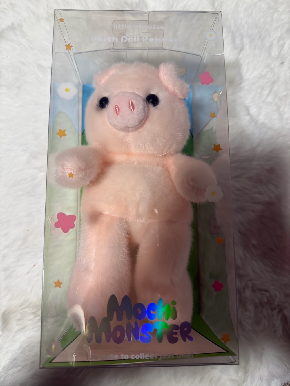 Mochi Monster Plush Doll Charm - Soft Pink Packaging